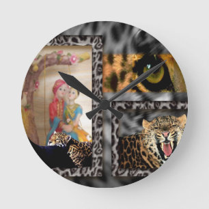 Tiger & Couple Art Print Ronde Klok