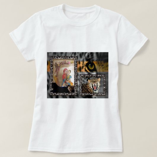 Tiger & Couple Art Print T-shirt (Design voorkant)