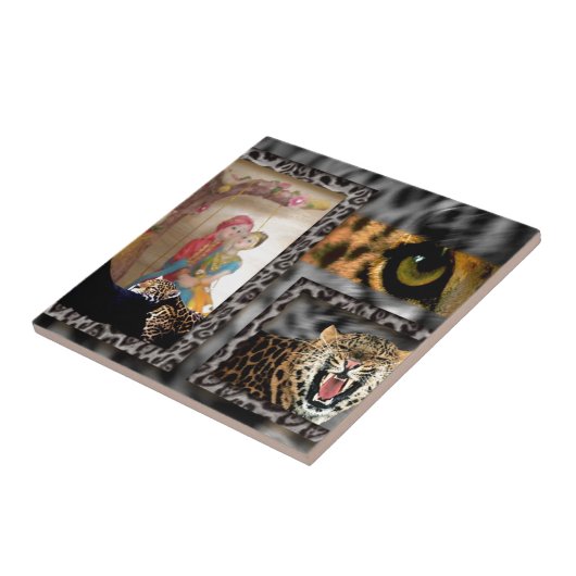 Tiger & Couple Art Print Tegeltje (Zijkant)