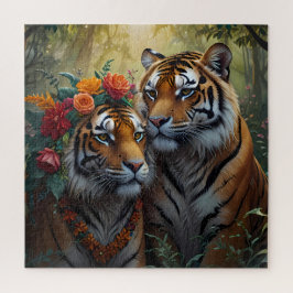 Tiger Couple verliefd op Wildlife & Natuur Legpuzzel
