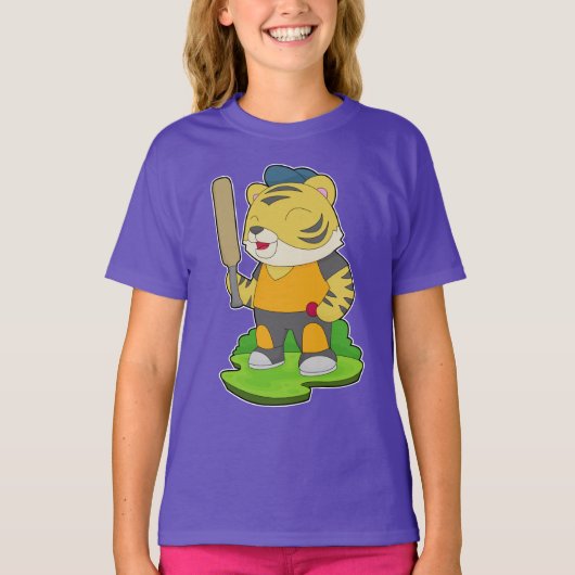 Tiger Cricket bat T-shirt (Voorkant)