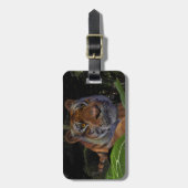 Tiger Crouching in het Oerwoud Bagagelabel (Voorkant verticaal)