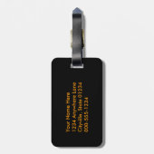 Tiger Crouching in het Oerwoud Bagagelabel (Achterkant verticaal)