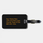 Tiger Crouching in het Oerwoud Bagagelabel (Achterkant horizontaal)