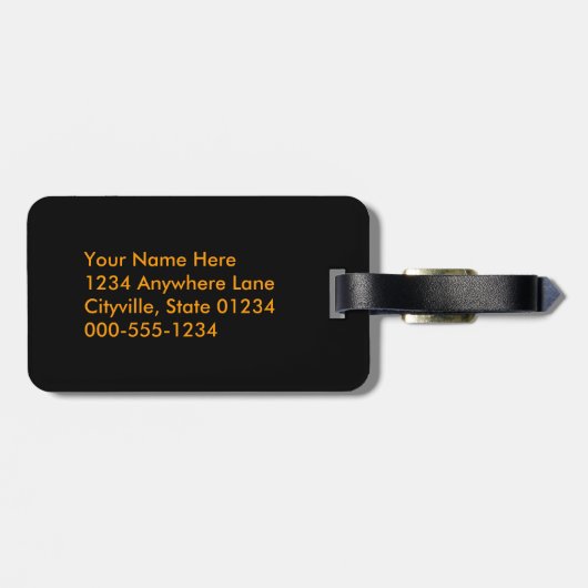 Tiger Crouching in het Oerwoud Bagagelabel (Achterkant horizontaal)