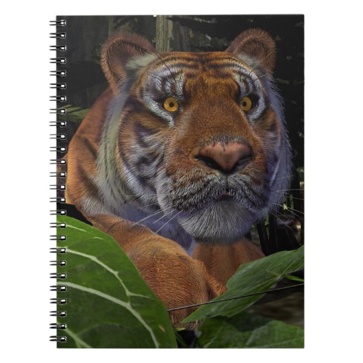 Tiger Crouching in het Oerwoud Notitieboek (Voorkant)