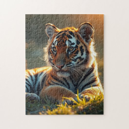 Tiger Cub bij zonsopgang Legpuzzel (Verticaal)