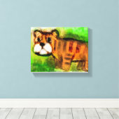 Tiger Cub Canvas Afdruk (Insitu (Houten vloer))