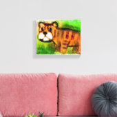 Tiger Cub Canvas Afdruk (Insitu (Woonkamer))