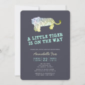 Tiger Cub Glow in the Dark Baby shower Invitation Kaart (Voorkant)