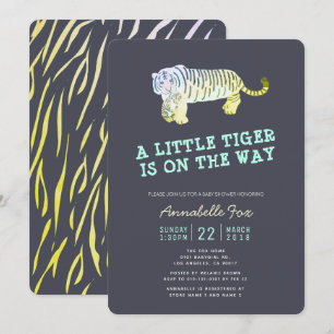 Tiger Cub Glow in the Dark Baby shower Invitation Kaart