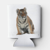 Tiger Cub in the Snow Photograph Blikjeskoeler (Achterkant)