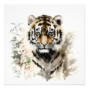 Tiger Cub Ink Painting Foto Afdruk