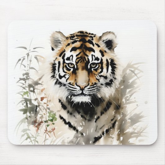 Tiger Cub Ink Painting Muismat (Voorkant)
