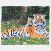 TIGER CUB met DAD Fleece Deken (Voorkant (Horizontaal))