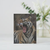 Tiger Cub Yawning Briefkaart (Staand voorkant)