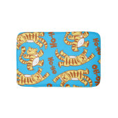 Tiger Cubs Cartoon: Grappig naadloos. Badmat (Voorkant)