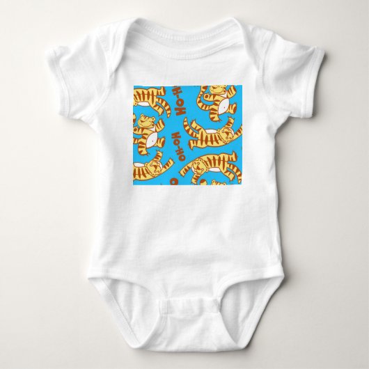Tiger Cubs Cartoon: Grappig naadloos. Romper (Voorkant)
