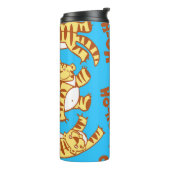 Tiger Cubs Cartoon: Grappig naadloos. Thermosbeker (Gedraaid links)