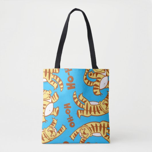 Tiger Cubs Cartoon: Grappig naadloos. Tote Bag (Voorkant)