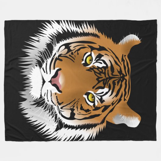 Tiger Custom Fleece Blanket, groot Deken (Voorkant (Horizontaal))