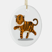 Tiger Cute Astrology Sign. Chinese Zodiac Keramisch Ornament (Rechts)