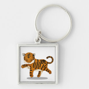 Tiger Cute Astrology Sign. Chinese Zodiac Sleutelhanger