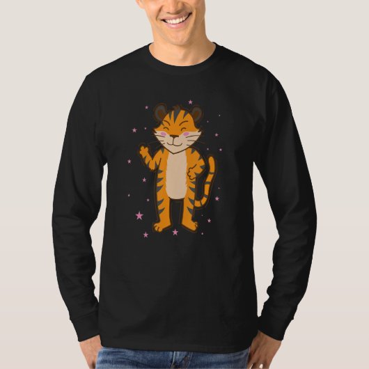 Tiger dancing Zoo big Cat T-shirt (Voorkant)