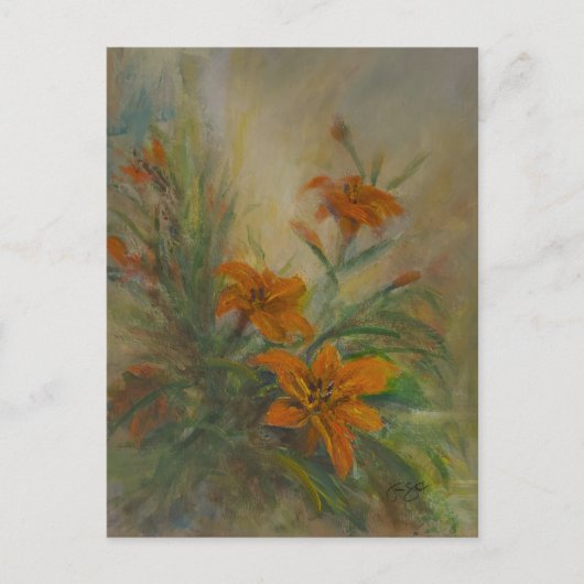 Tiger "Day" Lilies Briefkaart (Voorkant)