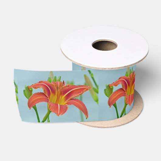 Tiger Daylily Satijnen Lint (Spoel)
