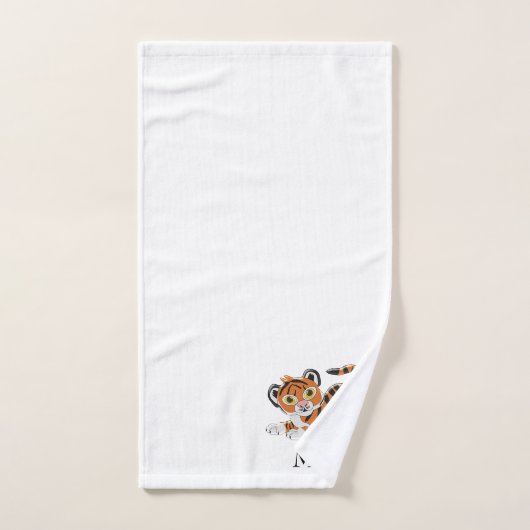 Tiger Design Monogrammed Bad Handdoek (Handdoek)