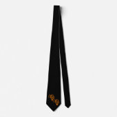 Tiger Design Oranje/Black Team Mascot Necktie Stropdas (Voorkant)