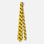 Tiger Design Oranje/Black Team Mascot Necktie Stropdas (Voorkant)
