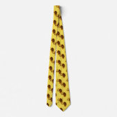 Tiger Design Oranje/Black Team Mascot Necktie Stropdas (Achterkant)
