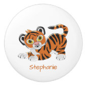 Tiger Design Personalised Keramische Knop (Voorkant)