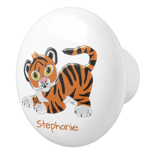 Tiger Design Personalised Keramische Knop (Rechts)