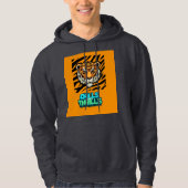 Tiger Design Print Hoodie (Voorkant)