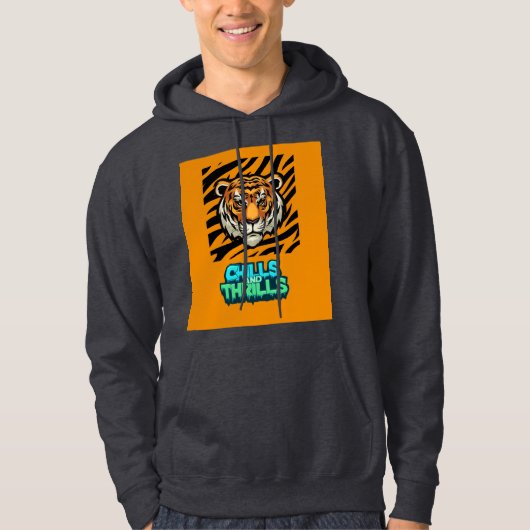 Tiger Design Print Hoodie (Voorkant)