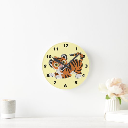 Tiger Design Ronde Klok (Huis)