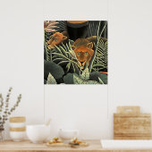 "Tiger - Detail from The Dream" by Henri Rousseau Poster (Keuken)