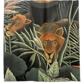 "Tiger - Detail of the Dream" van Henri Rousseau Douchegordijn (Voorkant)