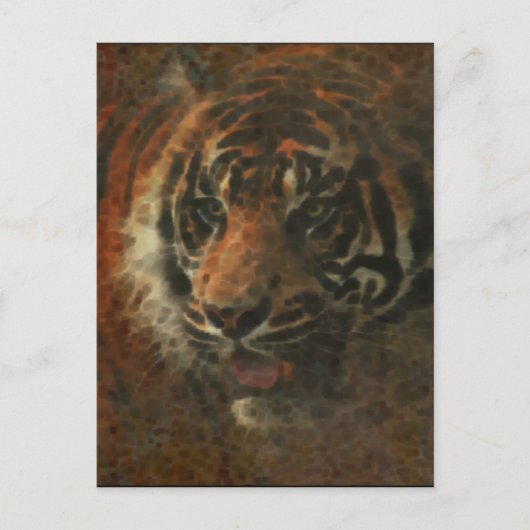 Tiger Digital Art Briefkaart (Voorkant)