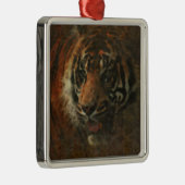 Tiger Digital Art Metalen Ornament (Rechts)