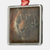 Tiger Digital Art Metalen Ornament (Links)