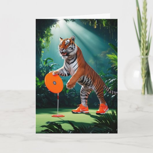 Tiger Disc Golfer-Kaart Kaart (Voorkant)