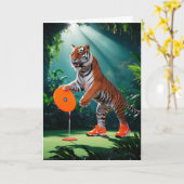 Tiger Disc Golfer-Kaart Kaart (Gele Bloem)