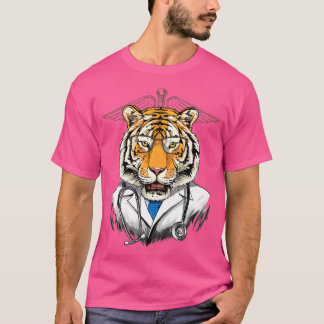 Tiger Doctor Vet Veterinarian Dierenvriend T-shirt