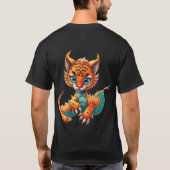 Tiger-Dragon Fusion: Mystiek Hybride Beest T-shirt (Achterkant)