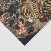 Tiger & Dragon, Kuniyoshi, Ukiyo-e Tissuepapier (Detail)