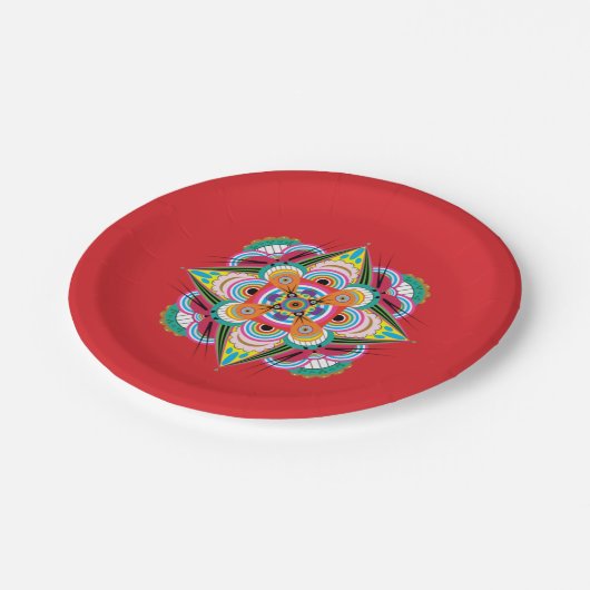 Tiger Dragon Mandala 7-inch Bord papier (Gekanteld)